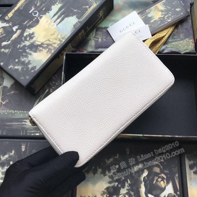 Gucci包 古馳錢包 524291黑皮拼粉皮 蝴蝶結 Gucci拉鏈女錢包  gudj1051